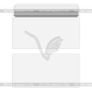 White blank envelope with self adhesive seal, - vector clipart / vector image