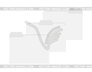 Empty blank file folders with assorted position - vector clipart