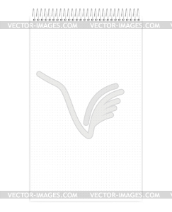 Top spiral legal size dot grid notebook with tear - vector image