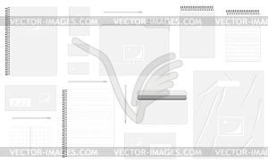 Corporate identity products template - business - vector clipart