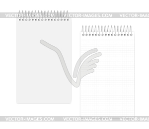 Spiral wire bound junior legal size grid lined - vector image