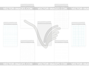Wire bound junior legal size notebook set with - vector clip art