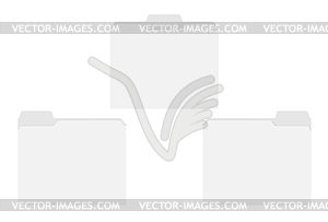 Letter size blank file folders with assorted - vector clip art