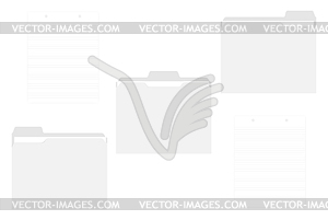 Файлы файлов формата Letter с вырезами и отверстиями - векторное изображение EPS
