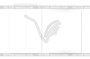 A4 white catalog envelope with self adhesive seal, - vector image