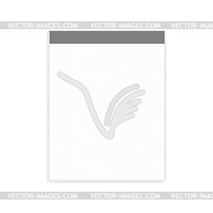 White dot grid note paper block letter size, - vector image