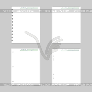 Набор пустых букв белой бумаги - макет для - клипарт в формате EPS