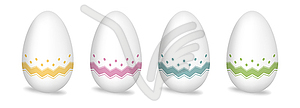 Paint patterned Easter eggs . Color - vector clipart