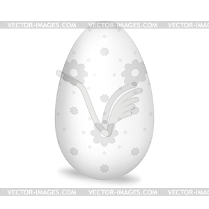 Standing patterned single Easter egg - vector clip art