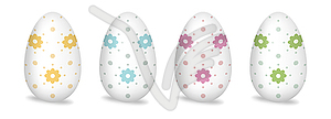 Краска с рисунком пасхальных яиц. Яйцо - клипарт в векторе / векторное изображение
