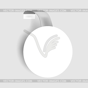 Round shelf wobbler, mockup. White blank circular - royalty-free vector image