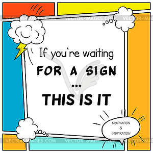 If you`re waiting for sign - vector clipart