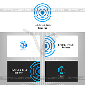 Business logo. Round icon for business of company. - vector image