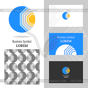 Business logo for company. Polygon element  - vector clipart