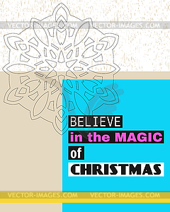 Believe in magic of Christmas - vector clipart