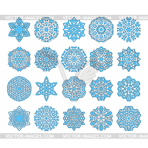 Decorative Snowflakes. Holiday Elements - vector image