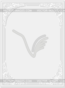 Decorative floral frame. Vector illustration. - vector clip art