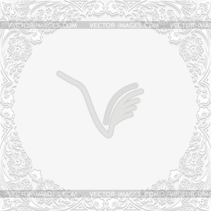 Decorative floral frame. Vector illustration. - vector clipart