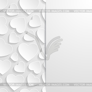 Abstract background with hearts - vector clip art