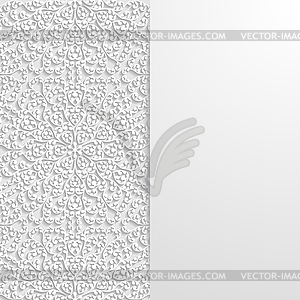 Abstract floral background - white & black vector clipart