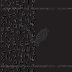Abstract background with alphabet - vector clipart