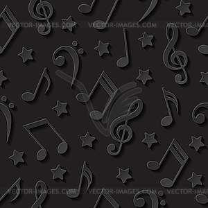 Seamless background with musical notes - vector clipart