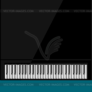 Abstract background with grand piano - vector clip art