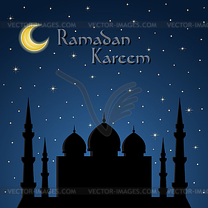 Ramadan Kareem greeting card - vector EPS clipart