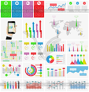 Ui, elements of infographics collection - vector image