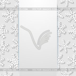 Abstract background with snowflakes - vector image