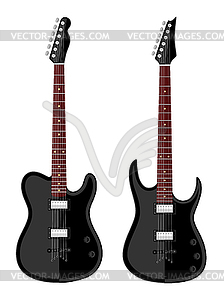 Modern electric guitars - vector image