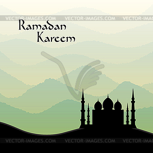 Ramadan Kareem greeting card - vector clipart