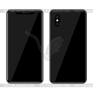 Smartphone with infinity display - vector clipart
