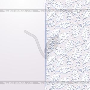 Abstract floral background with holly - vector image