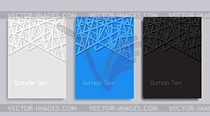 Abstract geometric banners. Covers design set - vector clipart