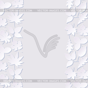 Abstract background with paper leaves - vector clipart