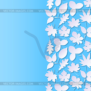 Abstract background with paper leaves - vector clipart