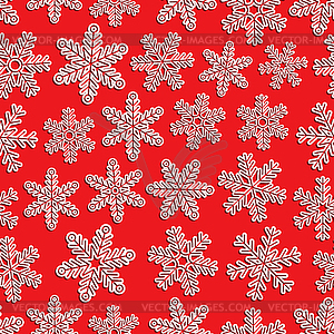 Seamless pattern with snowflakes - vector clipart