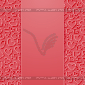 Abstract background with hearts - vector clipart