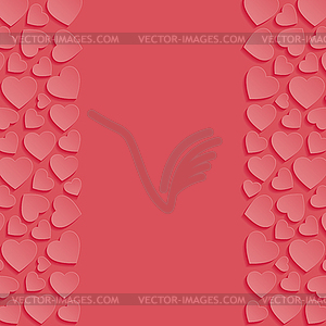 Abstract background with hearts - vector image