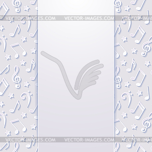 Abstract background with musical notes - vector image