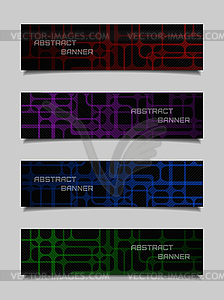 Set of abstract technology banners - vector image