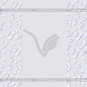 Abstract background with musical notes - royalty-free vector clipart