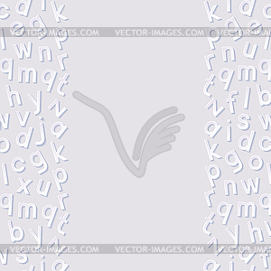 Abstract background with alphabet - vector clipart