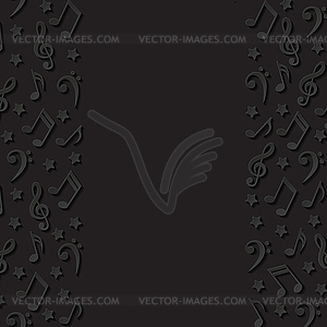 Abstract background with musical notes - vector clipart