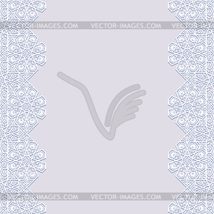 Floral frame with traditional ornament - vector image
