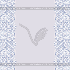 Floral frame with traditional ornament - vector clip art