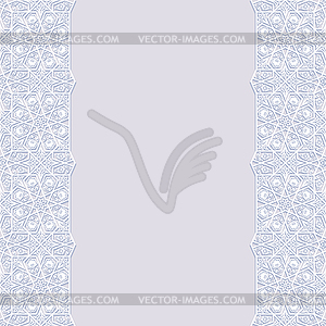 Floral frame with traditional ornament - vector clipart