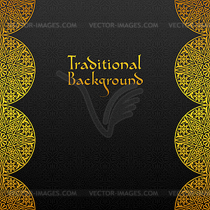 Floral background with traditional ornament - vector clipart