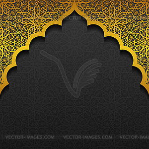 Floral background with traditional ornament - vector clipart